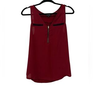 Express Maroon Red Sleeveless Top (Size S)